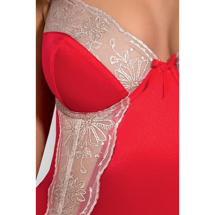 PASSION LORAINE CORSET CON TANGA Y LIGUEROS A JUEGO S/M