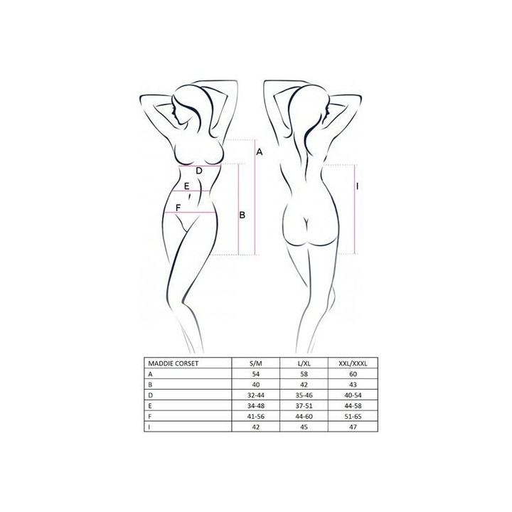 CORSET NEGRO CON TANGA Y LIGUERO A JUEGO BY PASSION L/XL