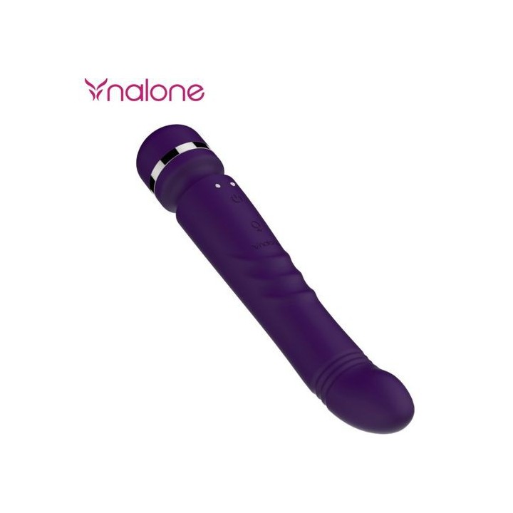 VIBRADOR MASAJEADOR WAND DOBLE CABEZAL SILICONA RECARGABLE USB