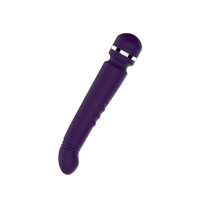 VIBRADOR MASAJEADOR WAND DOBLE CABEZAL SILICONA RECARGABLE USB
