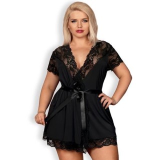 BATA PEIGNOIR NEGRO TALLA GRANDE XXL