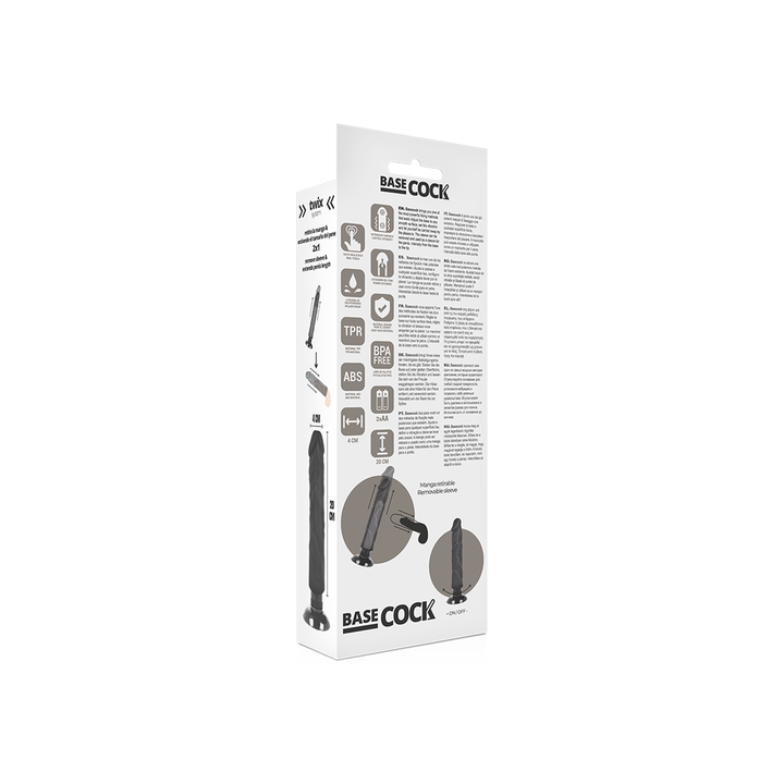 BASE COCK REALISTIC VIBRATOR DILDO 20 CM