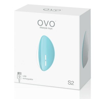 OVO LAY ON RECHARGEABLE BLUE MASAJEADOR USB SILICONA