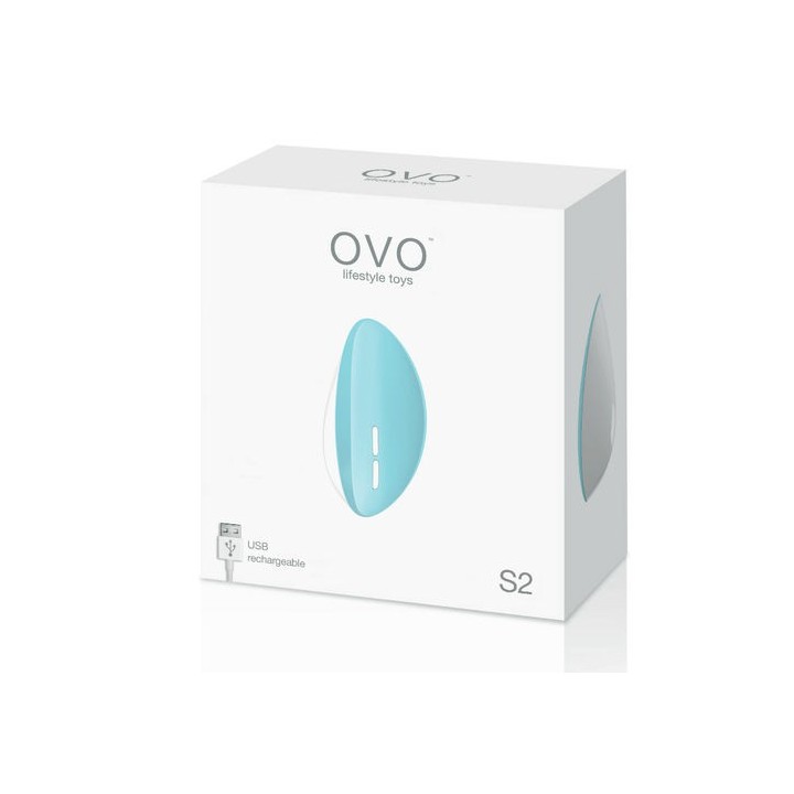 OVO LAY ON RECHARGEABLE BLUE MASAJEADOR USB SILICONA