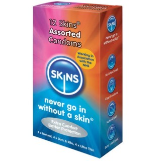 SKINS ASSORTED CONDOMS VARIADOS 12 UDS.