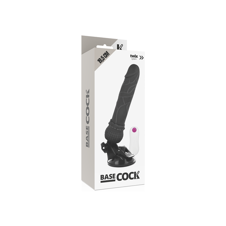 BASE COCK REALISTIC BLACK DILDO VIBRADOR