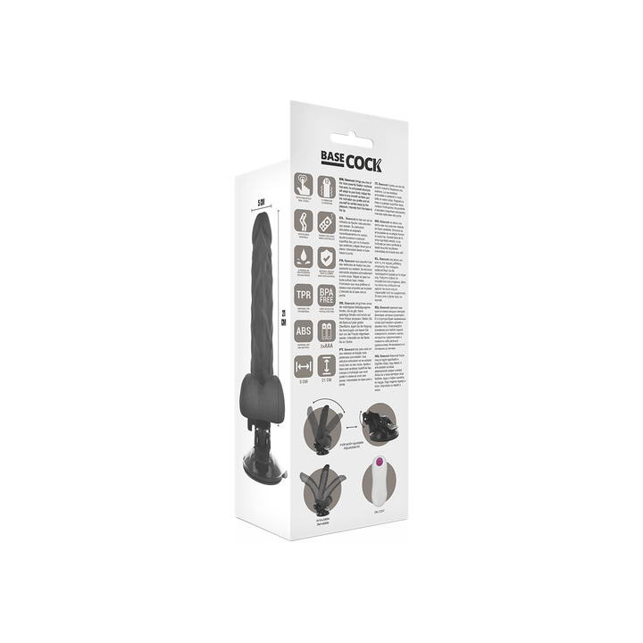BASE COCK BENDABLE DILDO VIBRADOR ARTICULABLE 12 MODOS 21CM