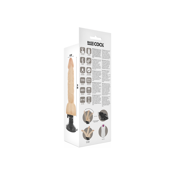 BASE COCK BENDABLE DILDO VIBRADOR ARTICULABLE 20 CM