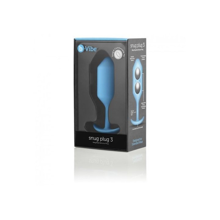 B-VIBE SNUG PLUG 3 TEAL SILICONA