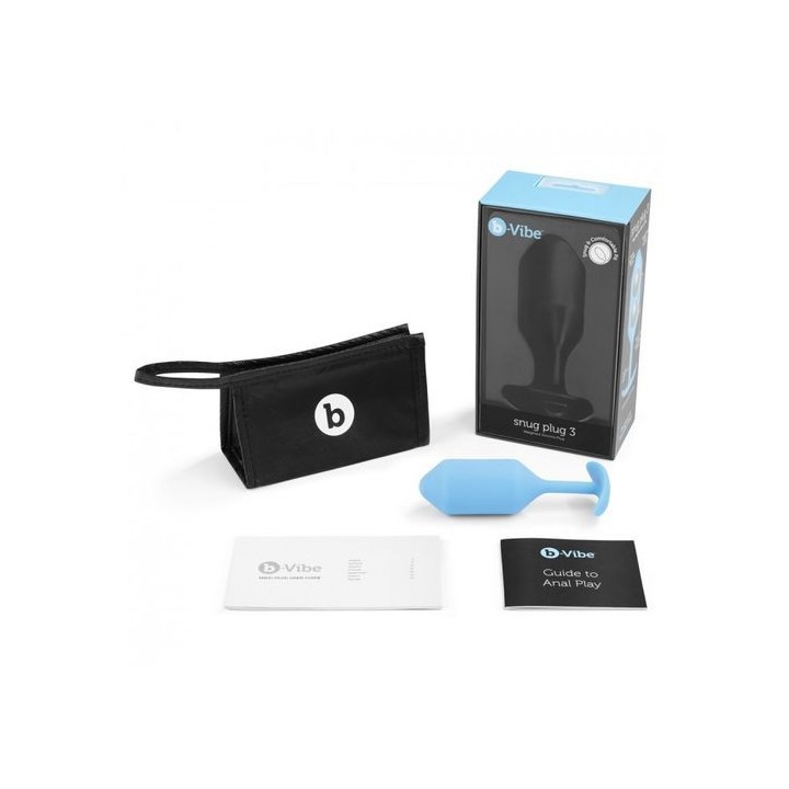 B-VIBE SNUG PLUG 3 TEAL SILICONA