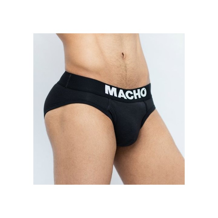 MACHO UNDERWEAR BLACK CALZONCILLO CORTO TALLA S