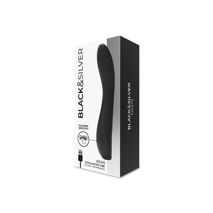 BLACK & SILVER KEAN VIBRADOR TOUCH CONTROL
