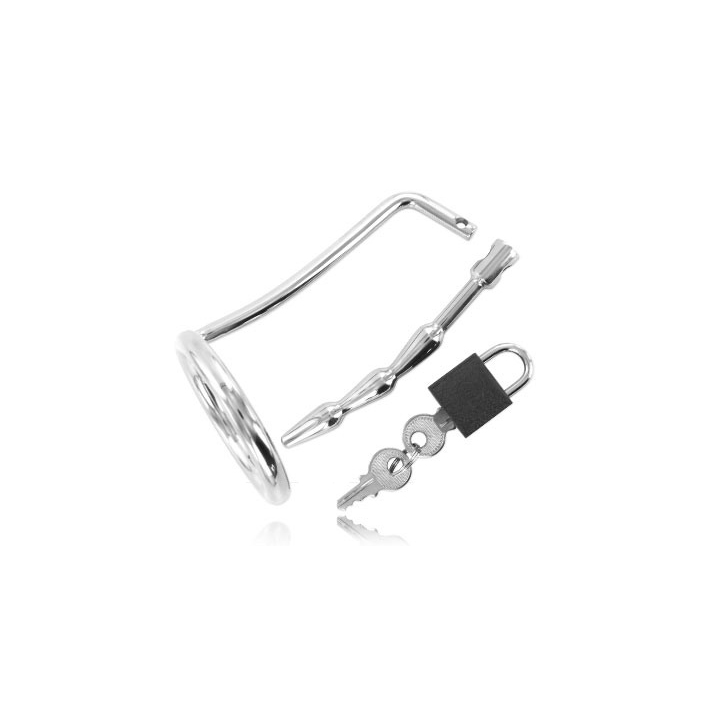 METALHARD CHASTITY COCK RING URETRAL