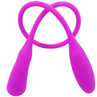 VIBRADOR FLEXIBLE CON DOS EXTREMOS RECARGABLE USB SILICONA SUAVE