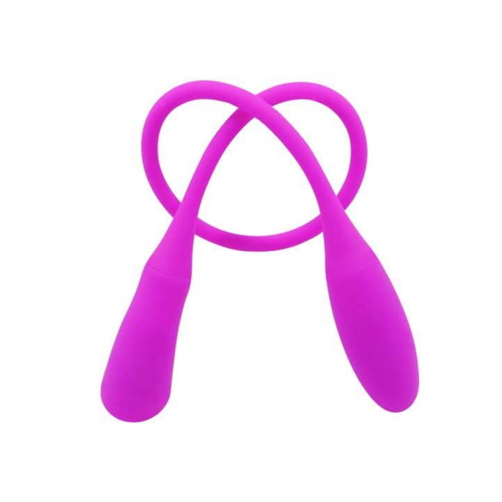 VIBRADOR FLEXIBLE CON DOS EXTREMOS RECARGABLE USB SILICONA SUAVE