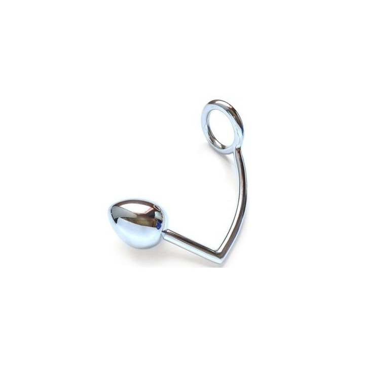 METALHARD COCKRING WITH ANAL BEAD 45MM.