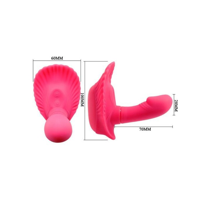 FANCY CLAMSHELL VIBRADOR MANDO A DISTANCIA (Agotado temporalmente)
