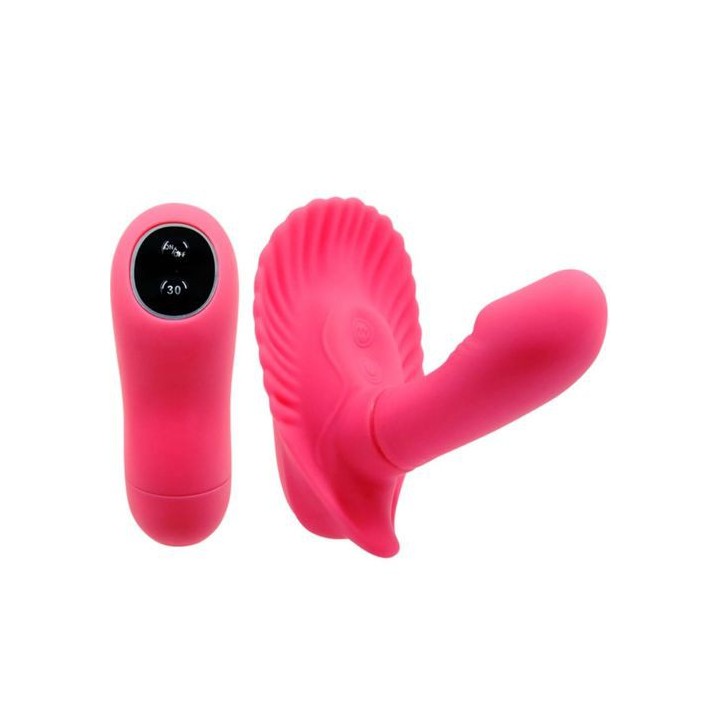 FANCY CLAMSHELL VIBRADOR MANDO A DISTANCIA (Agotado temporalmente)