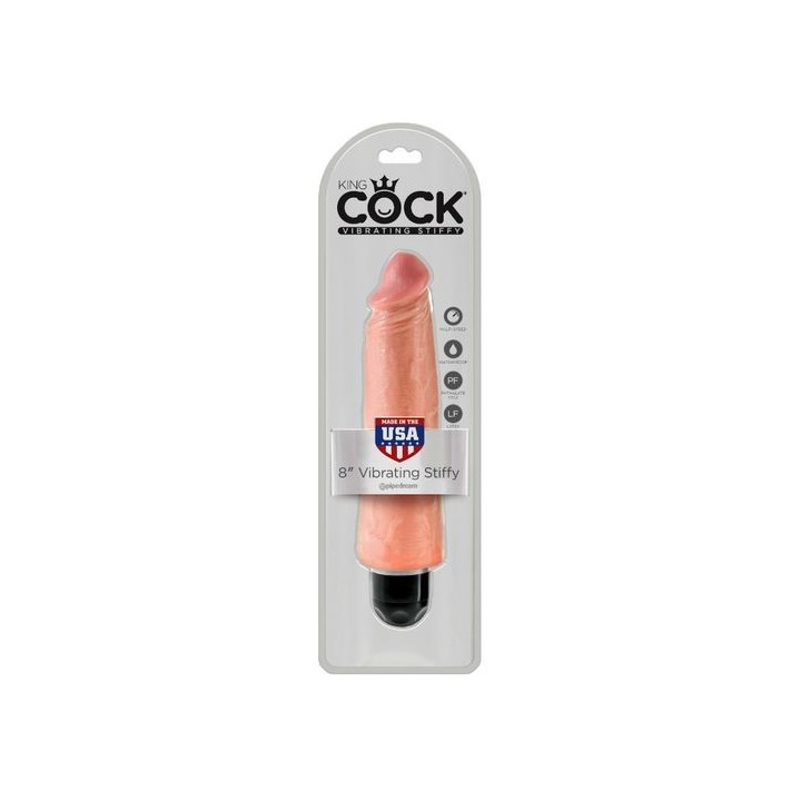 KING COCK STIFFY DILDO VIBRADOR REALÍSTICO 8" agotado temporalmente