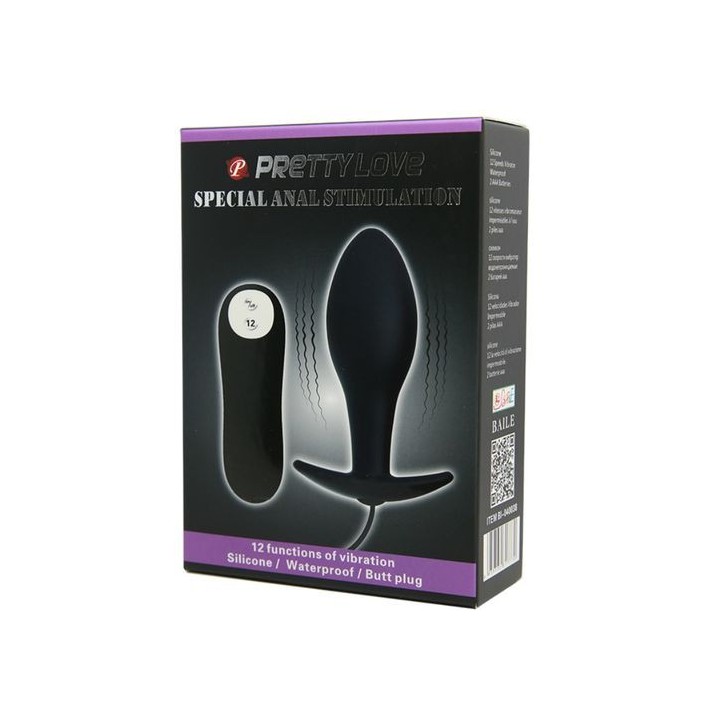 PRETTY LOVE PLUG ANAL SILICONA 12 MODOS VIBRACION