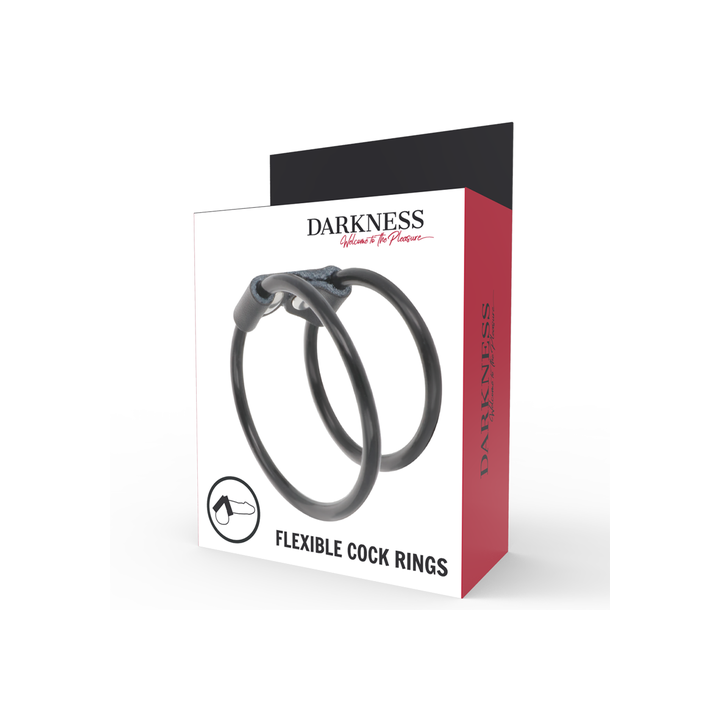 DARKNESS FLEXIBLE COCK RINGS ANILLO DOBLE