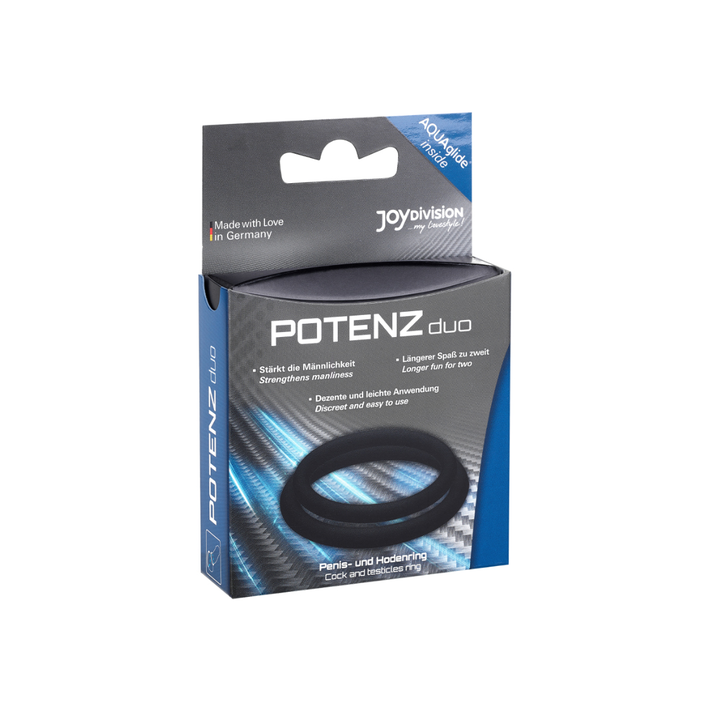 Joydivision Potenzduo - Anillos para Pene Negro - M