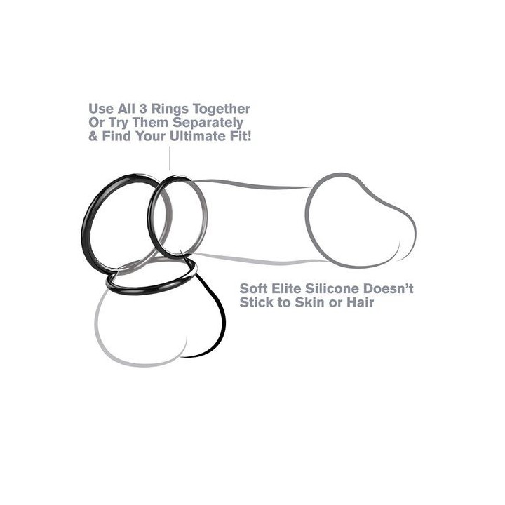 C-RINGZ SILICONE SET 3 RINGS ANILLOS