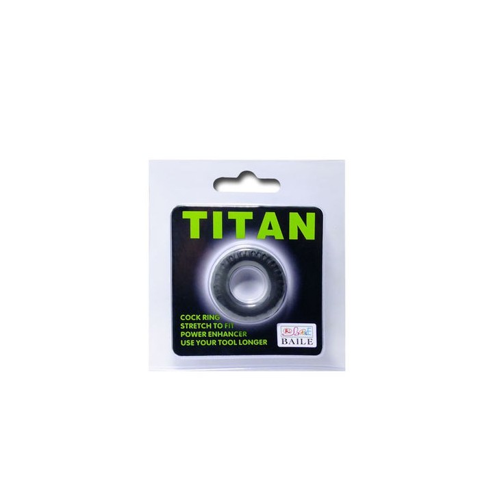 TITAN COCK RING BLACK ANILLO RETARDANTE