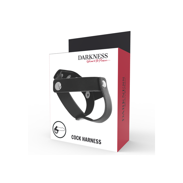 DARKNESS COCK HARNESS ANILLO CUERO AJUSTABLE