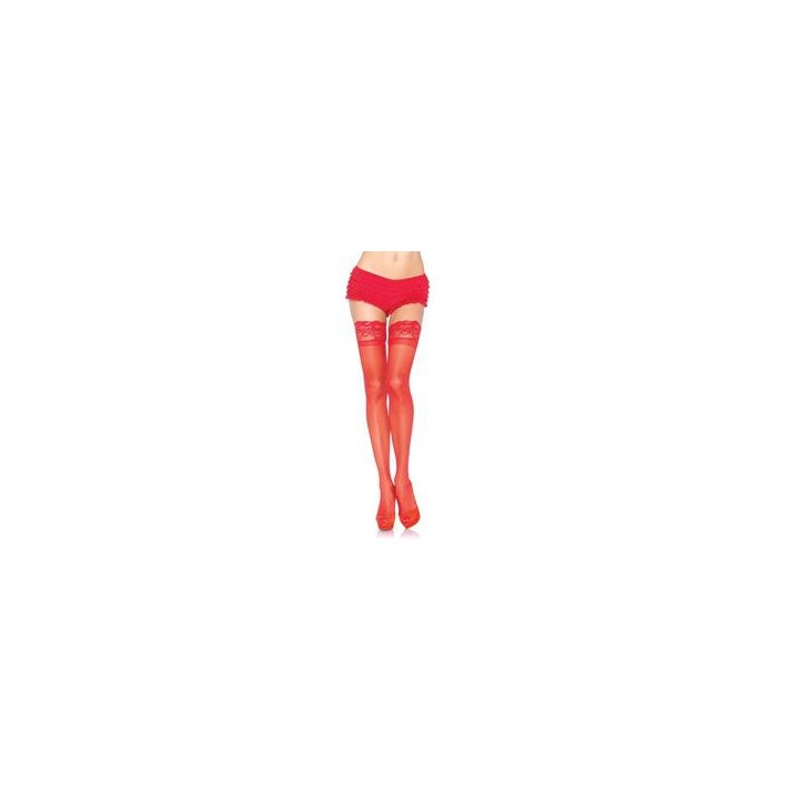 LEG AVENUE STAY UP SHEER THIGH SILICONE O/SIZE