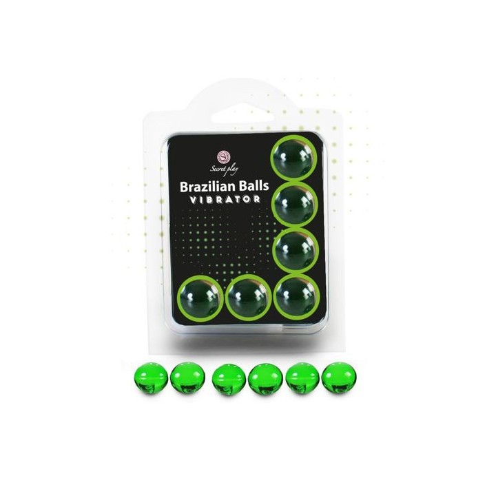 SET 6 BRAZILIAN BALLS BOLAS EFECTO VIBRACIÓN LUBRICANTE