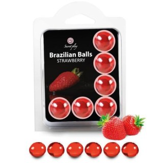 SET 6 BRAZILIAN BALLS STRAWBERRY AROMA FRESA
