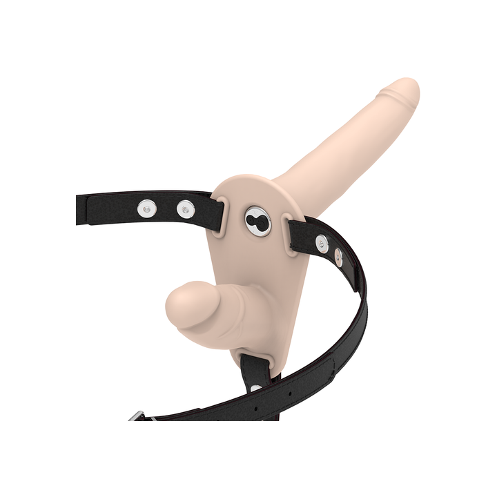 FETISH SILICONE STRAP-ON ARNES DOBLE CON VIBRACIÓN USB