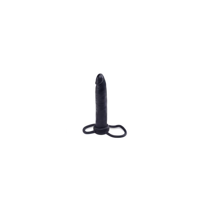 DOUBLE TROUBLE DILDO NEGRO DOBLE PENETRACIÓN
