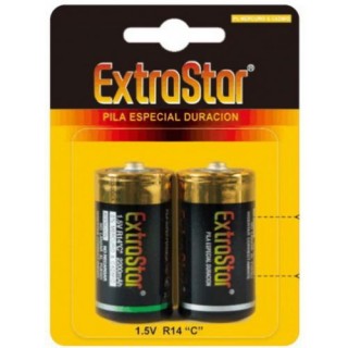EXTRASTAR PILA LARGA DURACION R14 C 1.5V