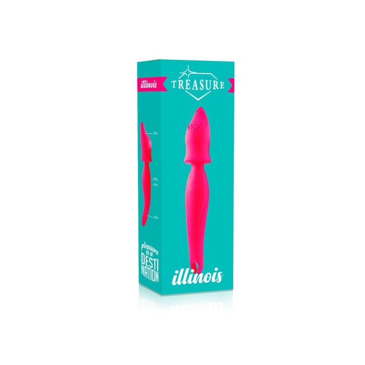 ILLINOIS VIBRADOR DOBLE FUNCIÓN SILICONA RECARGABLE